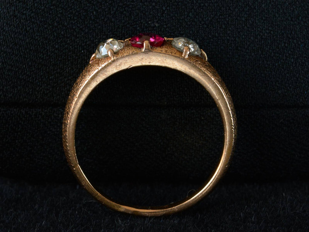 1910s Russian Ruby & Diamond Ring
