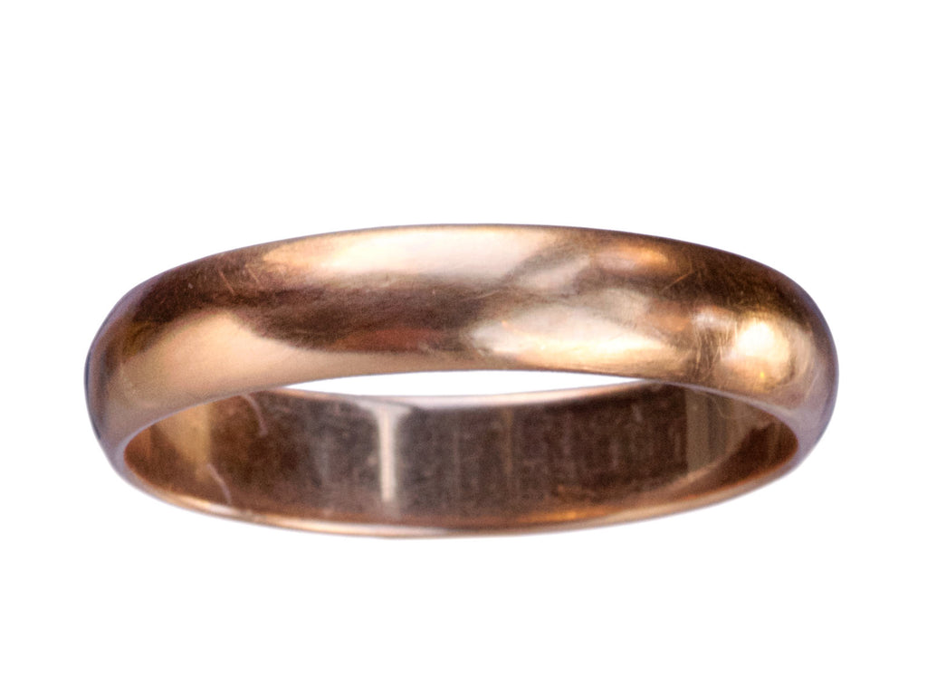 Soviet Rose Gold Wedding Band (on white background)