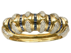 thumbnail of 1980s Diamond & Sapphire Bracelet (on white background)