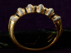 thumbnail of 1980s Diamond & Sapphire Bracelet (profile view)