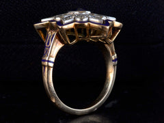 thumbnail of 1950s Sapphire & Diamond Ring (profile view)