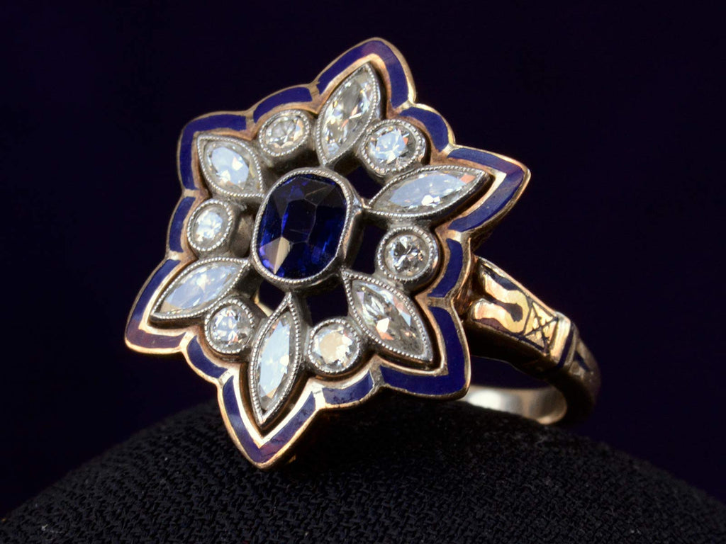 1950s Sapphire & Diamond Ring (detail)