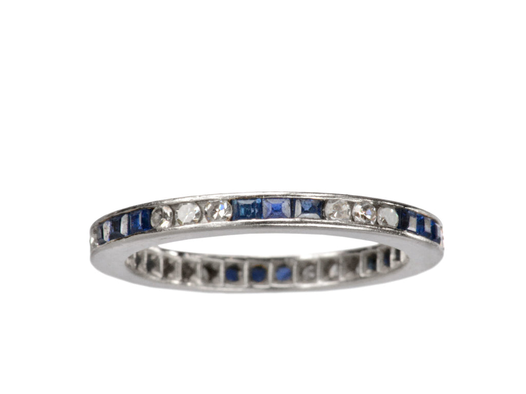 1920s Sapphire & Diamond Band (on white background)