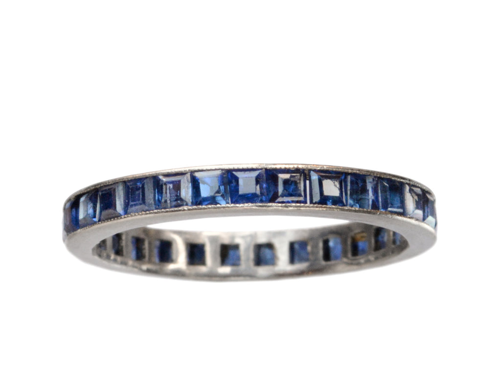 1930s Sapphire Eternity Band (on white background)