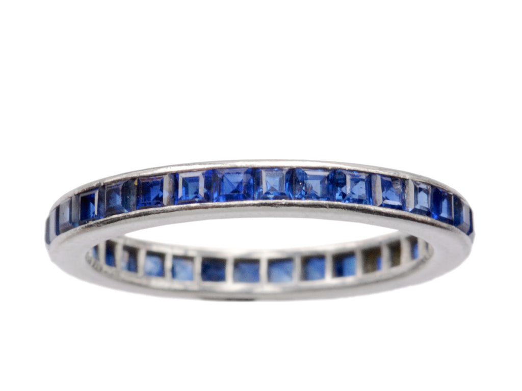 1930-40s Sapphire Eternity Band (on white background)