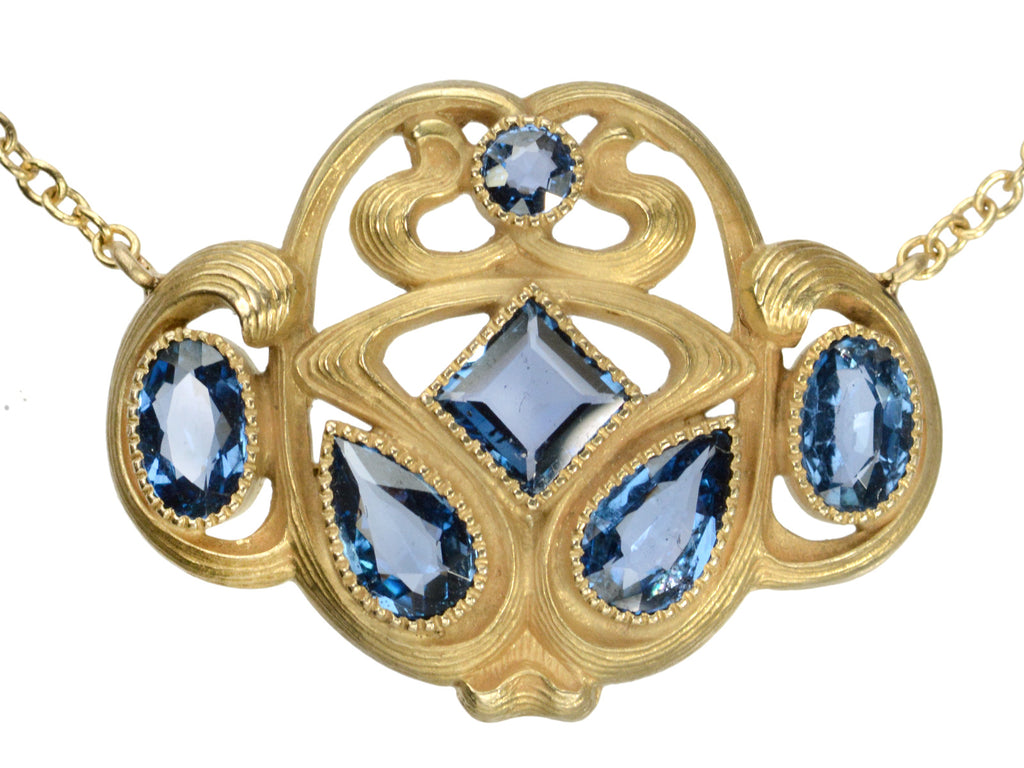 Antique 1920s Art Deco Sapphire Blue Crystal Necklace, Silver Filigree  Bezel Rhinestones 1920 Vintage Wedding Something Blue Old Victorian - Etsy  Denmark