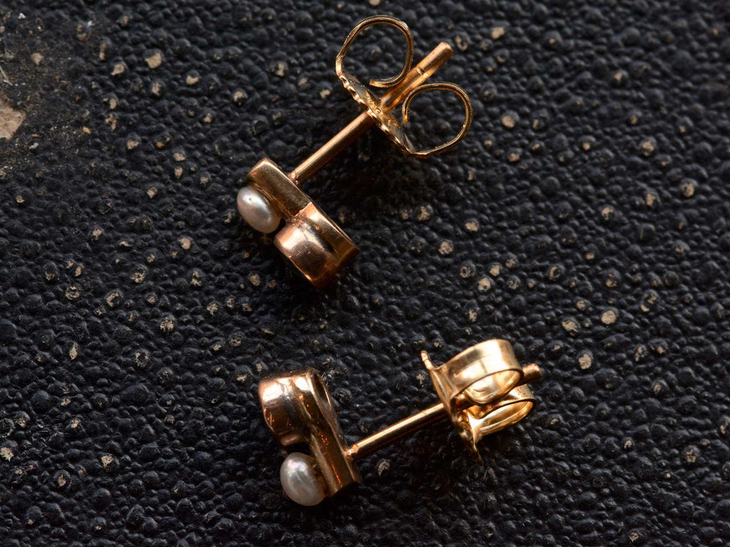 Sapphire & Pearl Stud Earrings