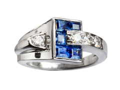 1940s Retro Sapphire Ring