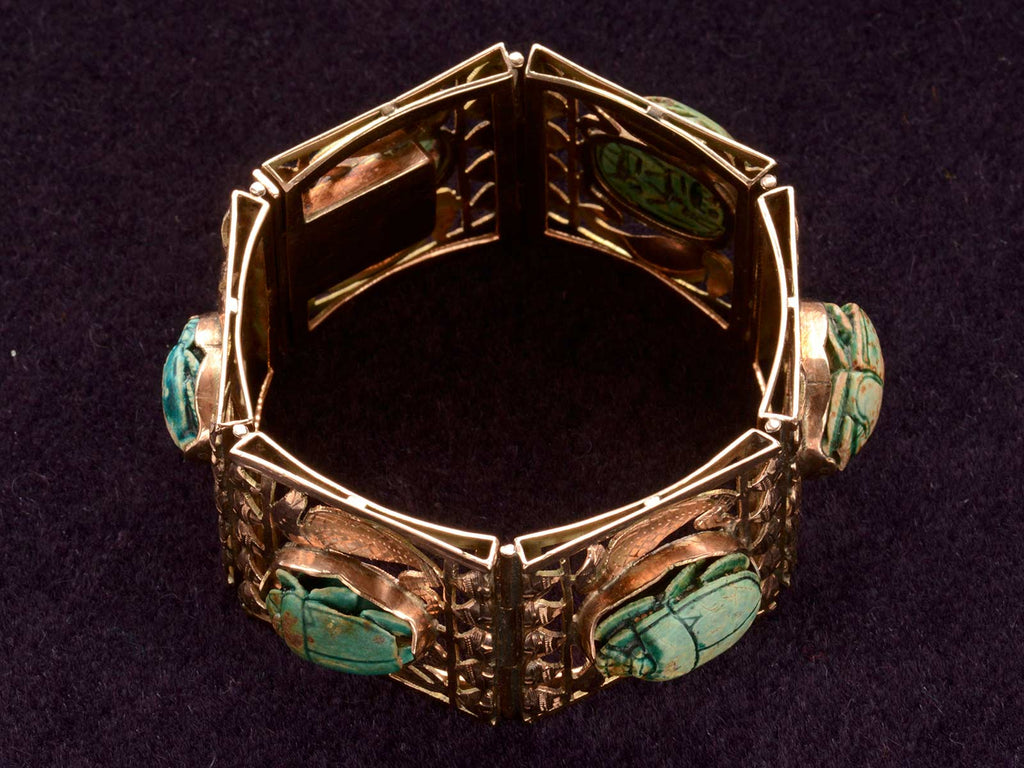 1890s Egyptian Revival Scarab Bracelet