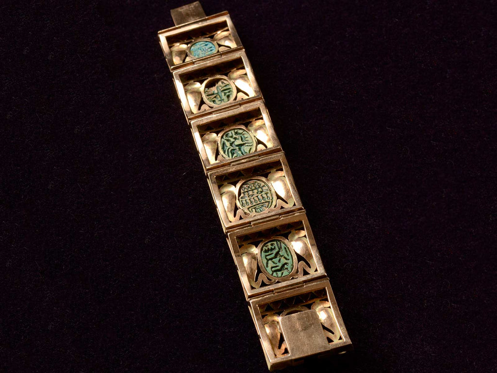 1890s Egyptian Revival Scarab Bracelet