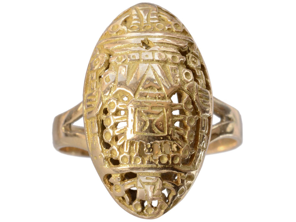1960s Filigree Maya Ring (on white background)