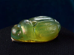 Uranium Glass Scarab Brooch (detail)