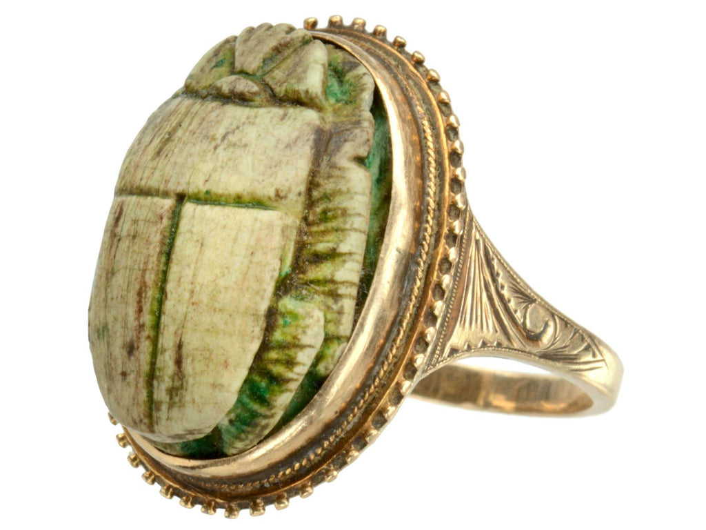 1890s Victorian Scarab Ring (on white background)