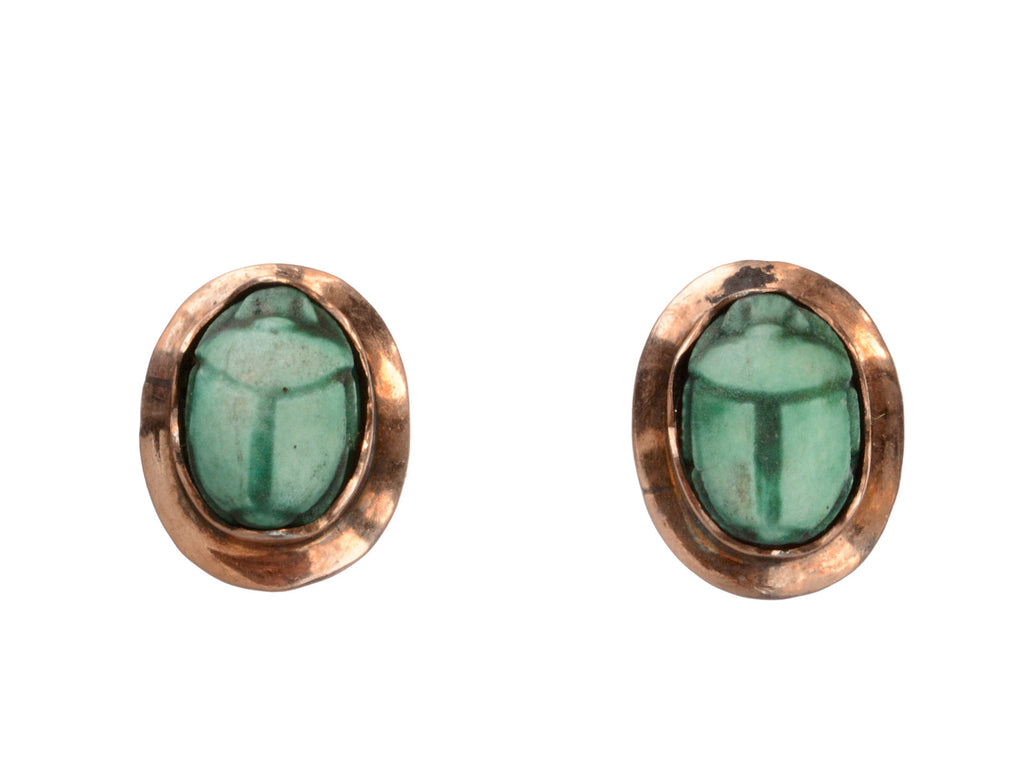 1920s Egyptian Scarab Studs (on white background)