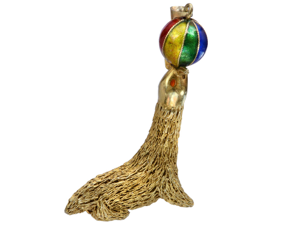 c1980 Trained Seal Charm (on white background)