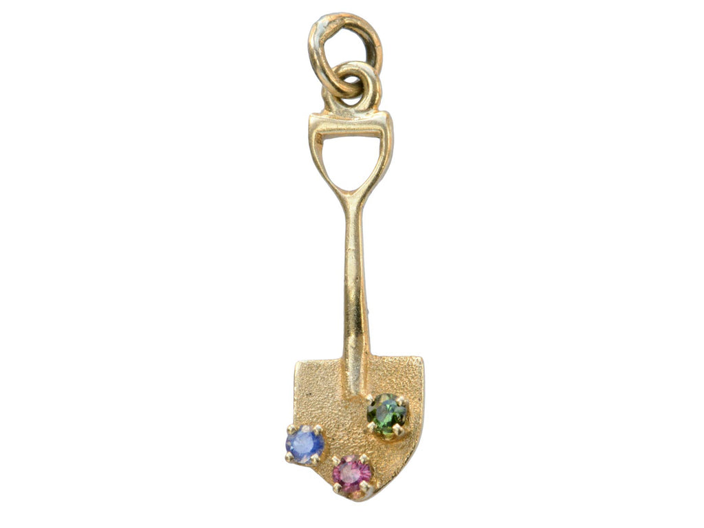 c1950 Gem Shovel Charm (on white background)