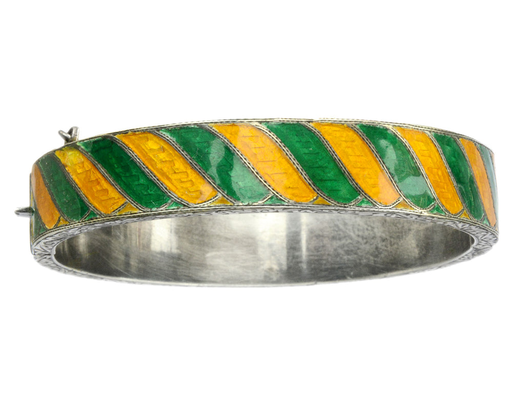 1930s Deco Enamel Bracelet (on white background)