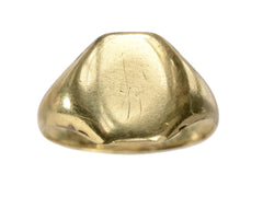 c1900 Plain 10K Gold Signet Ring