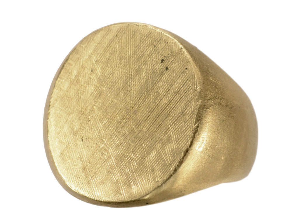 c1970 Florentine Signet Ring (on white background)