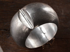 1980s Domed Silver Bracelet