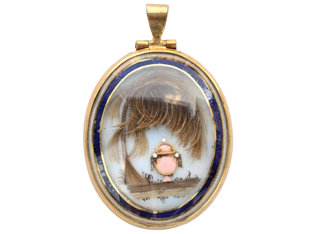c1790 Mourning Miniature Pendant (on white background)