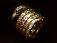 c1900 Coiled Snake Ring (side view)