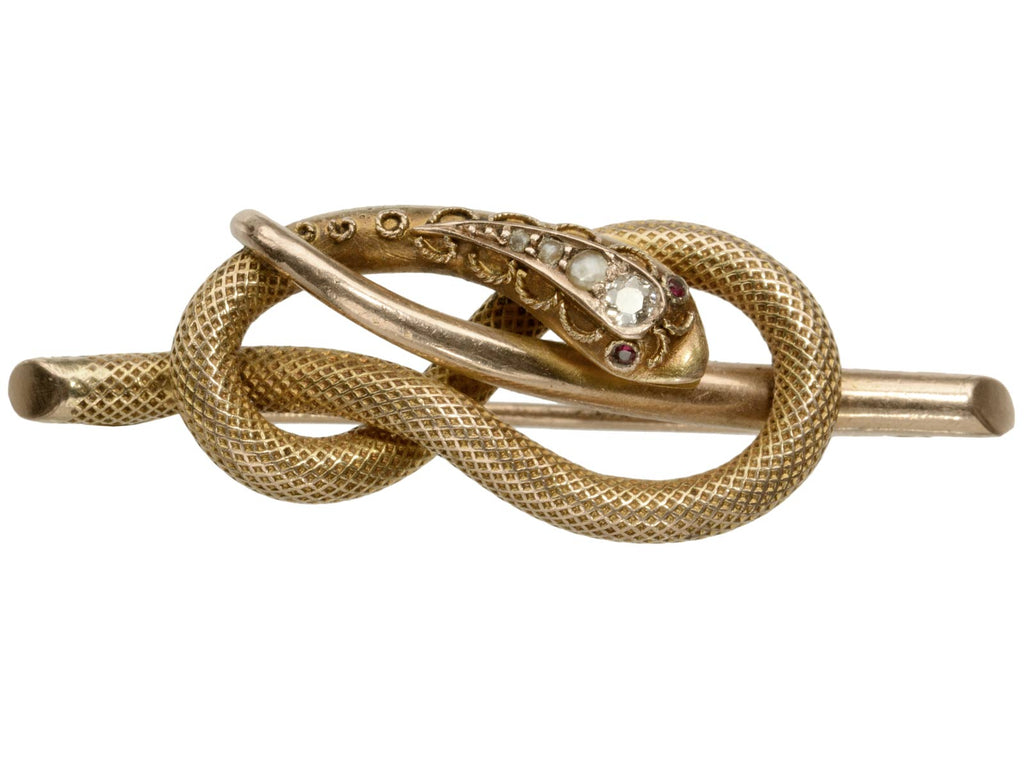 c1880 Diamond Snake Pin (on white background)