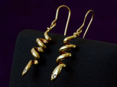 1980s Italian Spiral Snake Earrings
