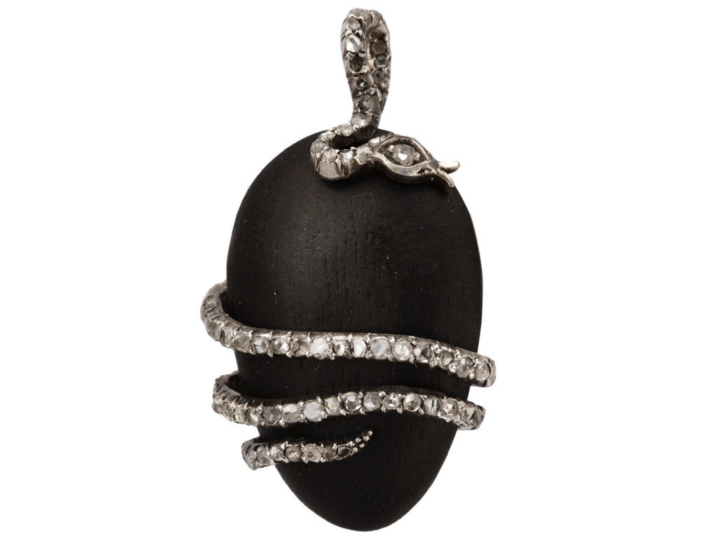 c1890 Victorian Snake Pendant (on white background)