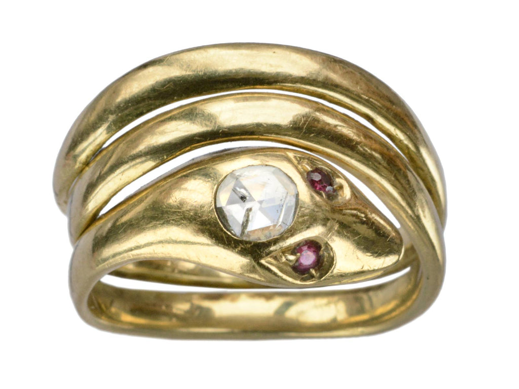 c1960 Diamond Snake Ring (on white background)
