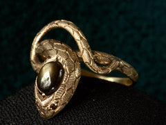 1920s Gold Snake Ring