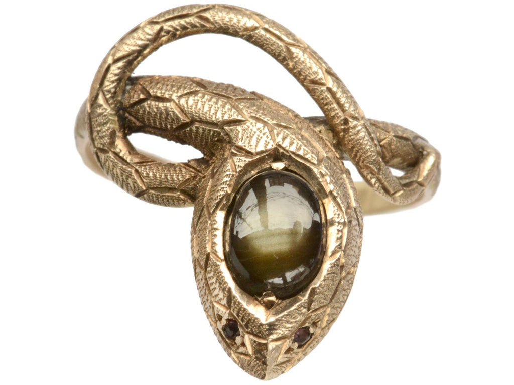 1920s Gold Snake Ring (on white background)