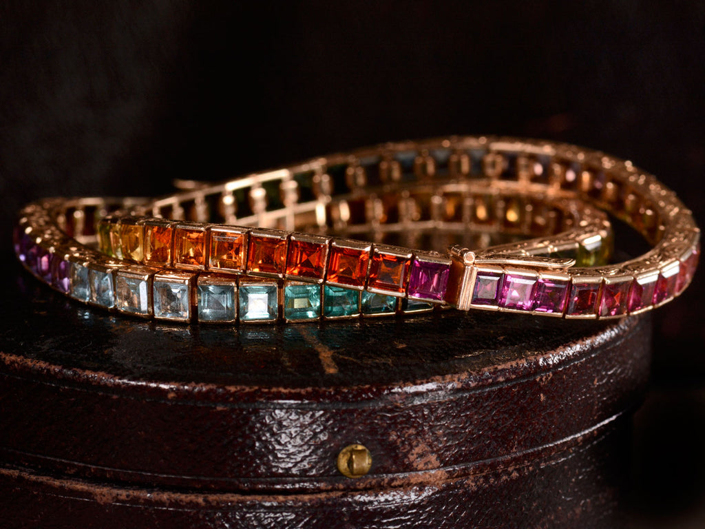 1940s Spectral/Rainbow Bracelets, Pair