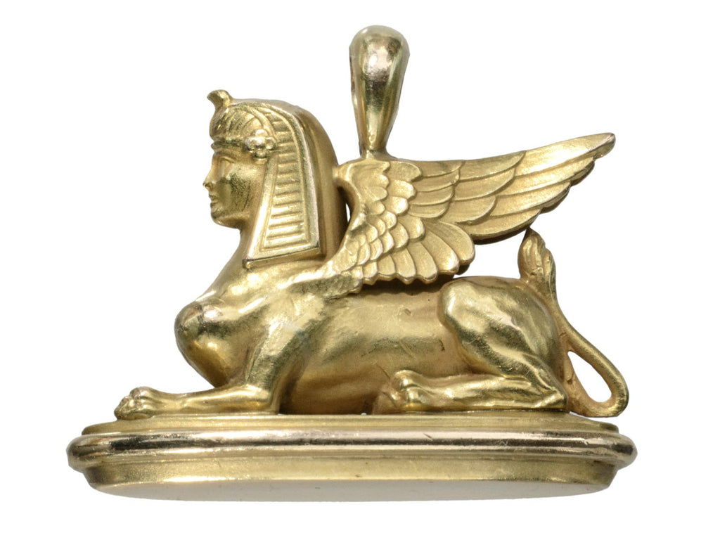 c1880 Victorian Sphinx Fob (on white background)