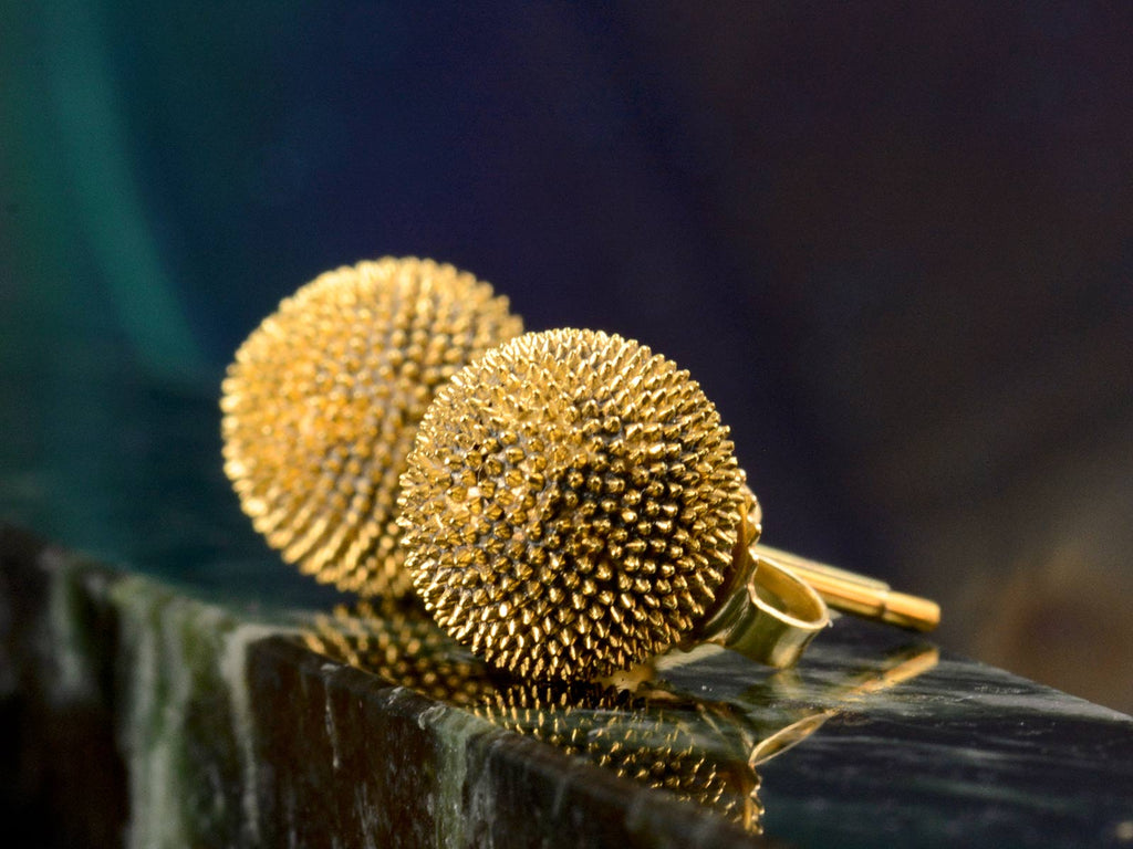 Spiky Gold Sphere Studs (detail)