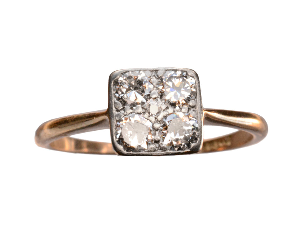 1910s Square Cluster Ring (on white background)