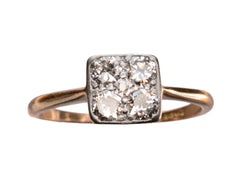 1910s Square Diamond Cluster Ring