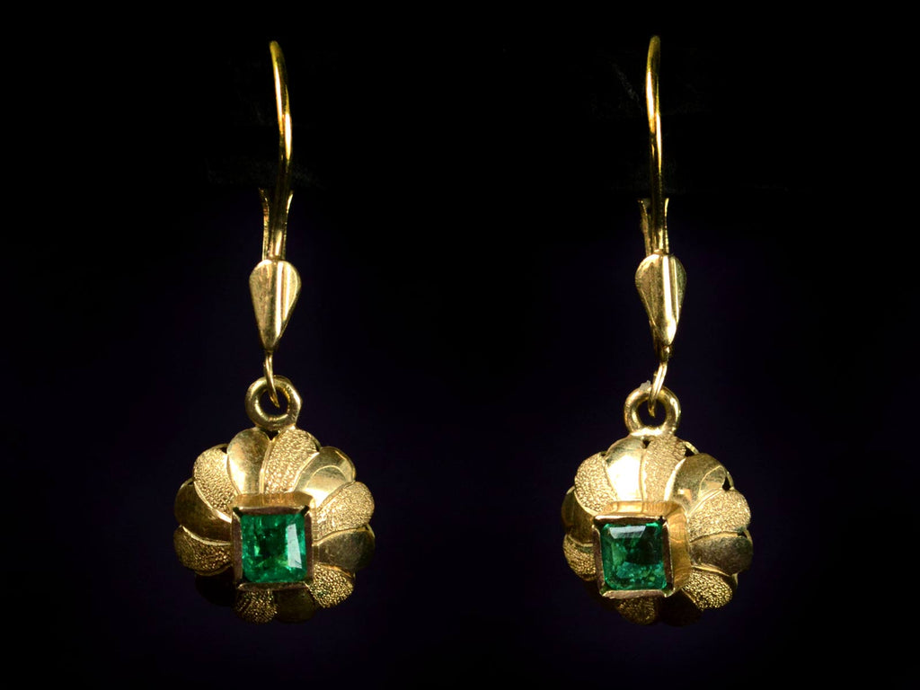 1970s Emerald Drop Earrings