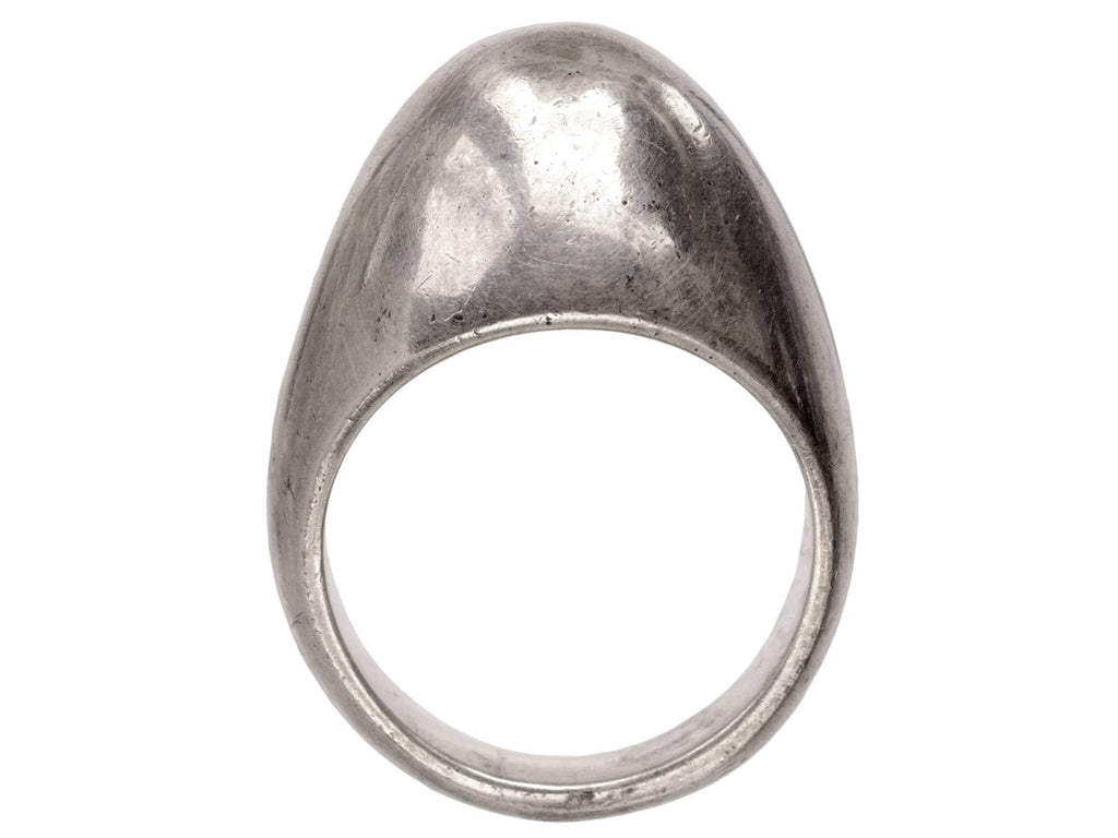 1980s Domed Sterling Ring (on white background)