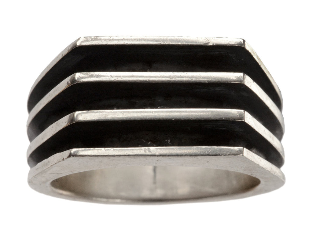 Vintage Sterling Fin Ring (on white background)