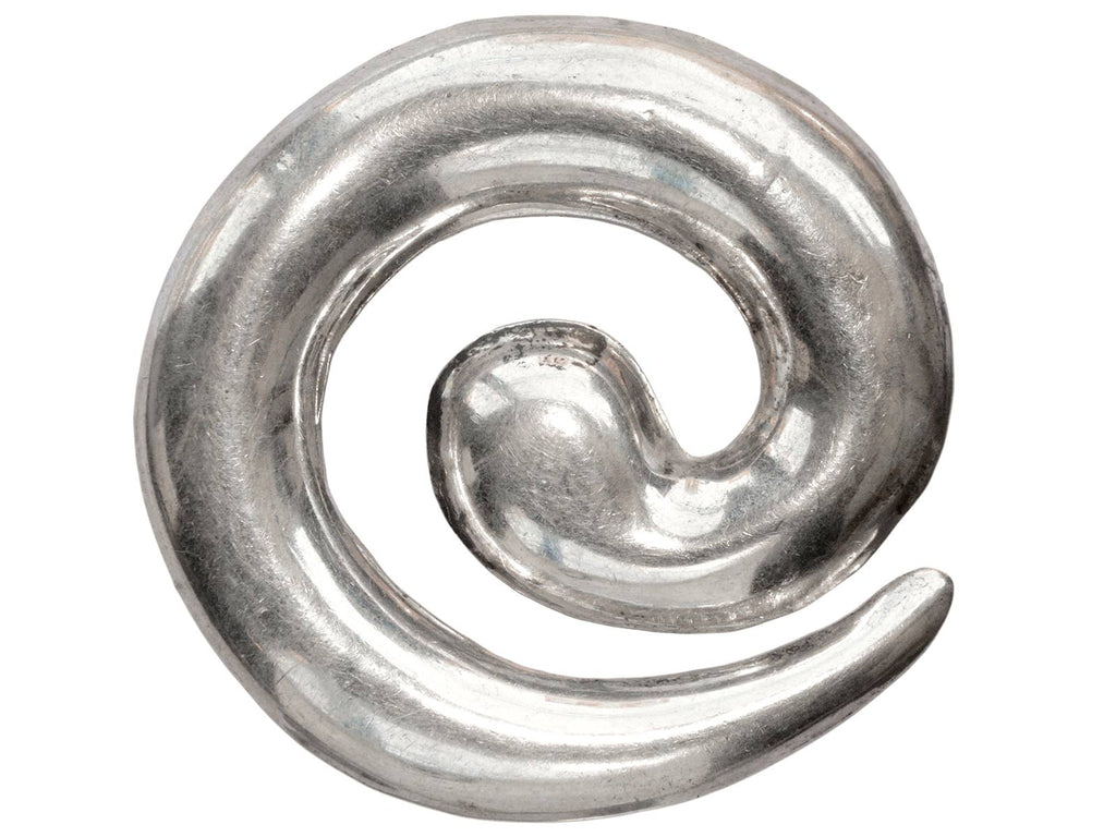 c1980 Silver Spiral Brooch (on white background)