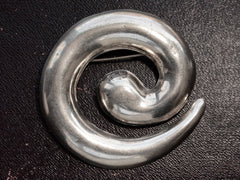 c1980 Silver Spiral Brooch