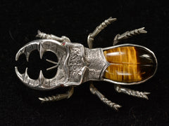 c1880 Victorian Stag Beetle Brooch