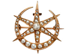 1890s Star & Crescent Pin/Pendant