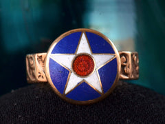 1880s Enamel Star Ring