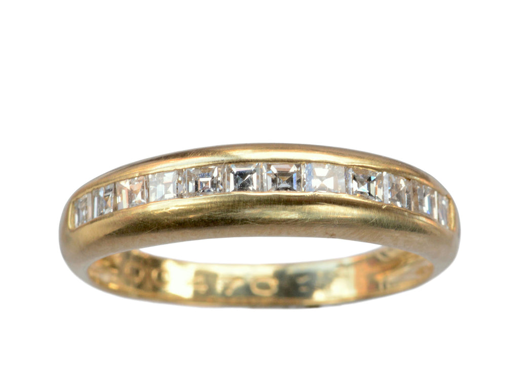 1970s Step Cut Diamond Band (on white background)