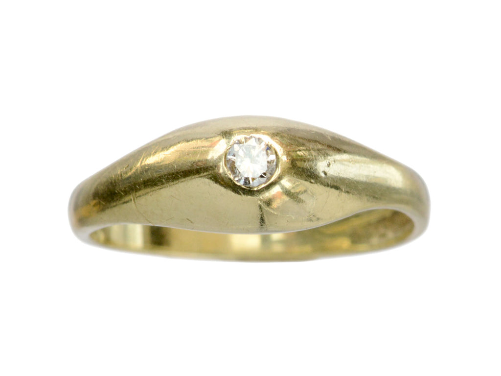 1950s Diamond Stirrup Ring (on white background)