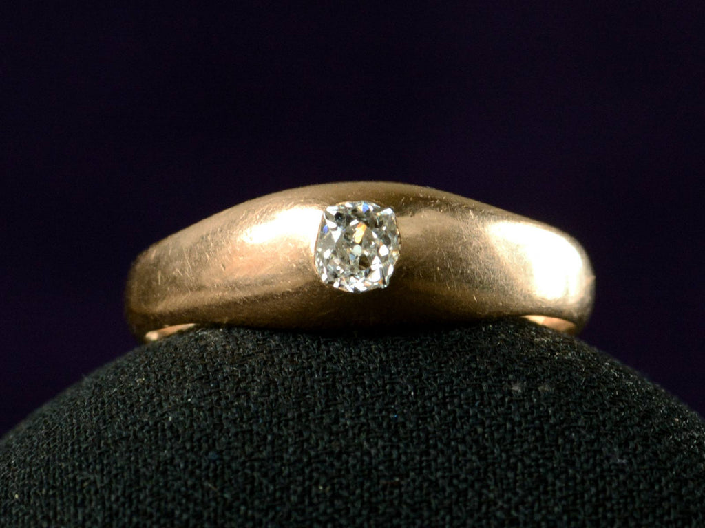 1890s Victorian Diamond Stirrup Ring