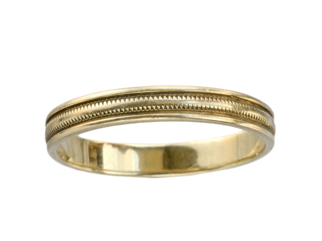 1940s Decorated Gold Band (on white background)