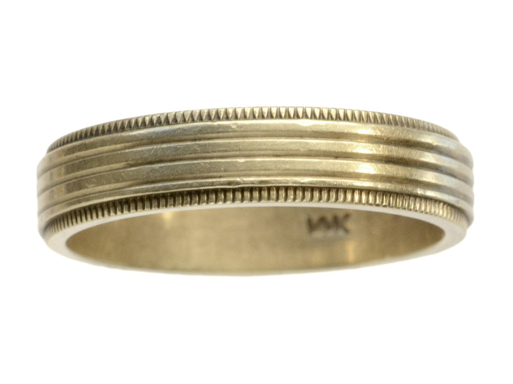 1930s Striped 14K Band (on white background)